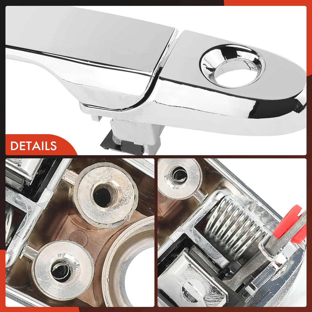 A-Premium chrome keyhole door handle, ready for replacement