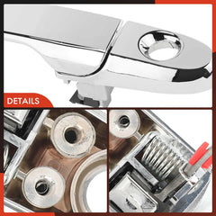 A-Premium chrome keyhole door handle, ready for replacement