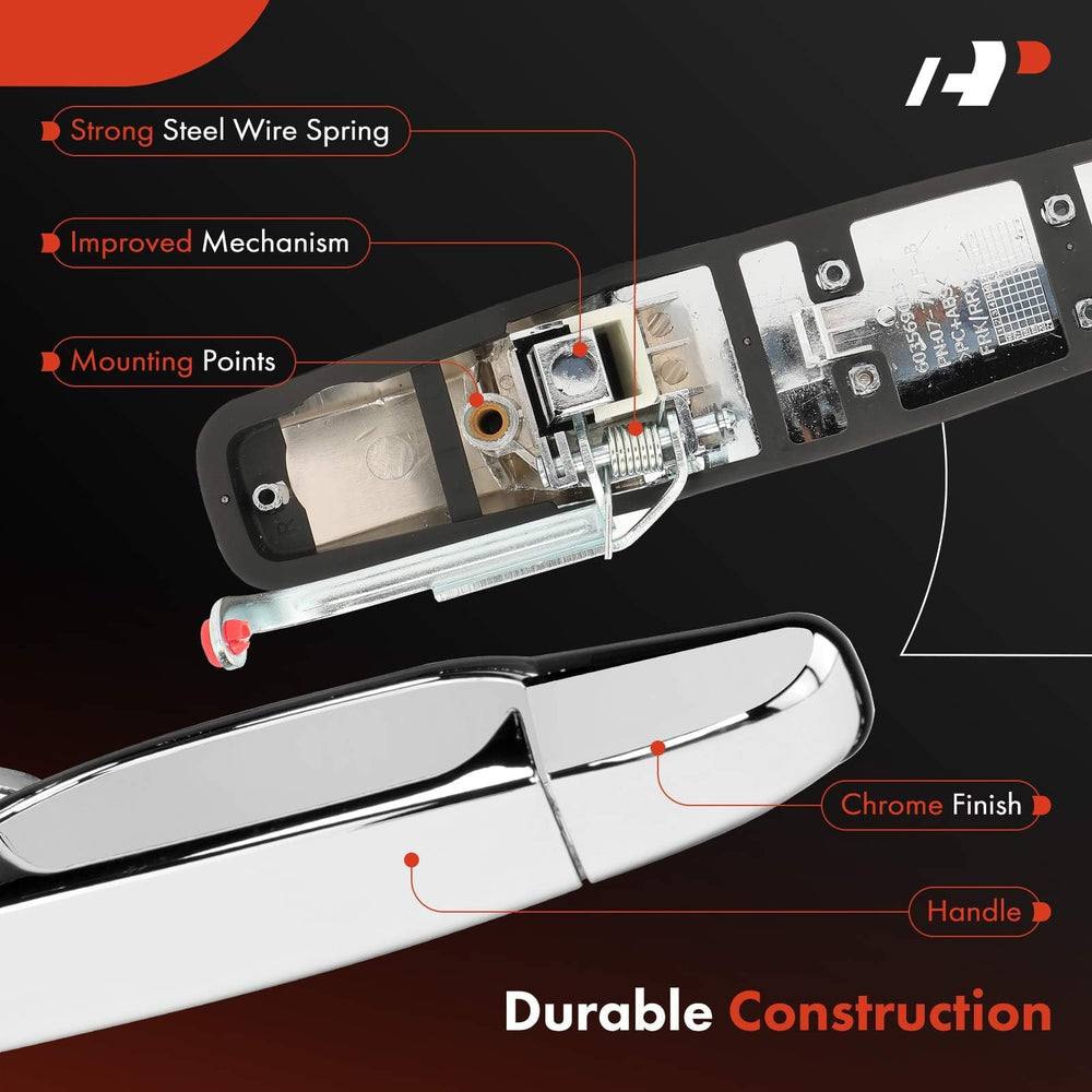 A-Premium chrome finish close-up demonstrates durable exterior hardware.