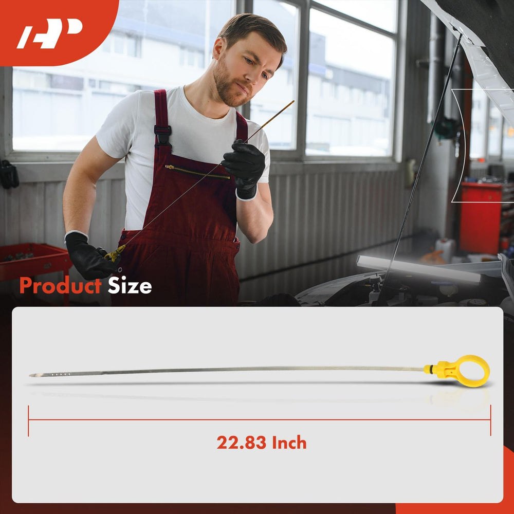 A-Premium dipstick offers easy oil level reading in tight engine bays.