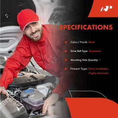 A-Premium harmonic balancer side view highlights sturdy mounting and precise alignment.