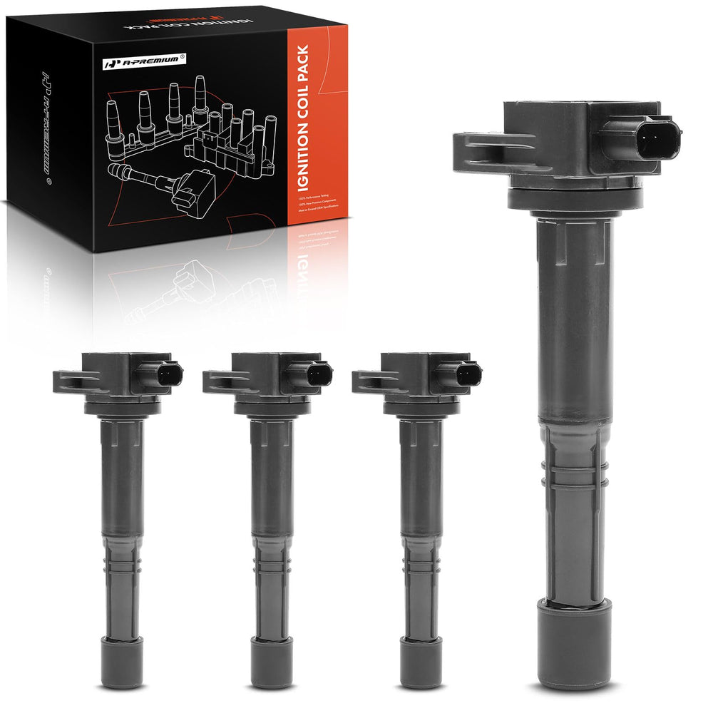 A-Premium engine ignition coil 4pc set front view for reliable starts.