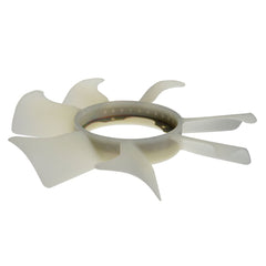 7-blade design detail enhances airflow with steel-plastic construction.