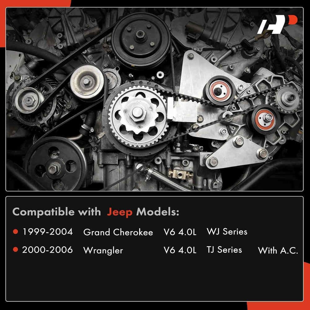 A-Premium belt drive kit parts included close-up showing belt tensioner and pulley