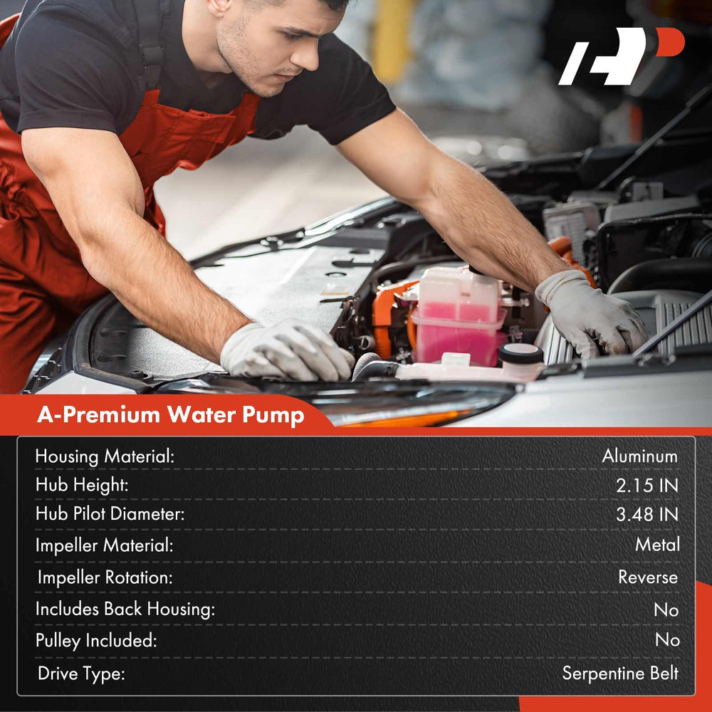 A-Premium engine water pump for Impala supports steady coolant flow for safety