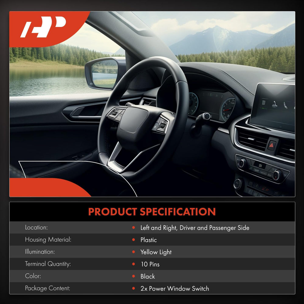 A-Premium Freightliner Columbia right power window switch, reliable passenger-side operation.