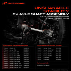 APremium front CV axle assembly – passenger side for Polaris with reliable response