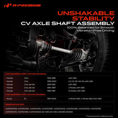 A-Premium front CV axle right with axle nut included for easy install