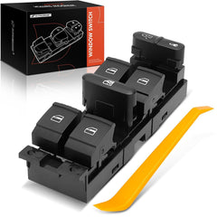 APremium front driver-side master power window switch for VW Jetta and Golf, reliable control.