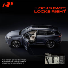 Durable A-Premium door lock actuator built with plastic and metal for longevity.
