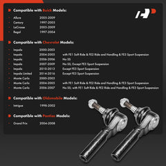 A-Premium front outer tie rod end right for stable alignment