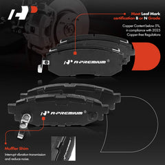 A-Premium ceramic brake pads for Subaru Impreza front and rear with quiet operation.