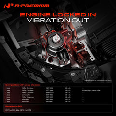 A-Premium front right engine mount for Jeep Wrangler ensures secure fit and vibration control.
