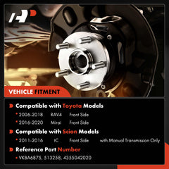 A-Premium front-right wheel bearing hub assembly ensures smooth wheel rotation.