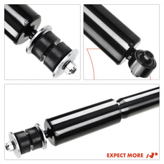 A-Premium shock assembly image emphasizes double-pipe design for consistent damping.