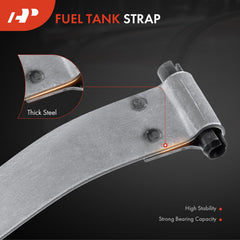 Satin coat steel fuel tank strap from A-Premium for secure mounting