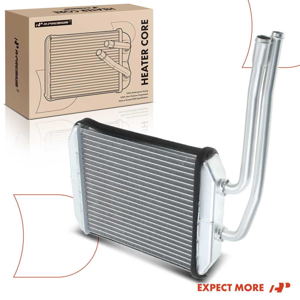 A-Premium heater core in detailed assembly closeup highlights attention to seals and flow paths