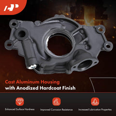 A-Premium oil pump with two springs demonstrates adjustable relief pressures