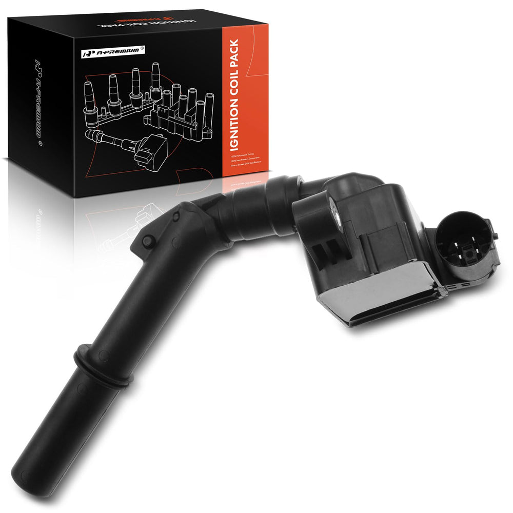 A-Premium ignition coil close-up highlighting blade terminals for Mercedes-Benz engines