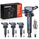A-Premium ignition coil kit 4-pack in engine bay for Toyota compatibility