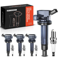 A-Premium ignition coil kit 4-pack in engine bay for Toyota compatibility