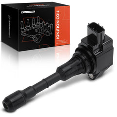 A-Premium ignition coil top view for Nissan/Infiniti V6 3.5L engines.