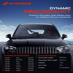 A-Premium installation guide showing easy mounting for Hyundai models