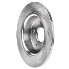 Installation steps diagram assists DIY rear brake rotor and pad replacement