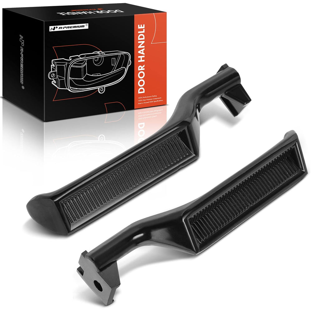 A-Premium interior door handle front-left close-up showing all-metal durability