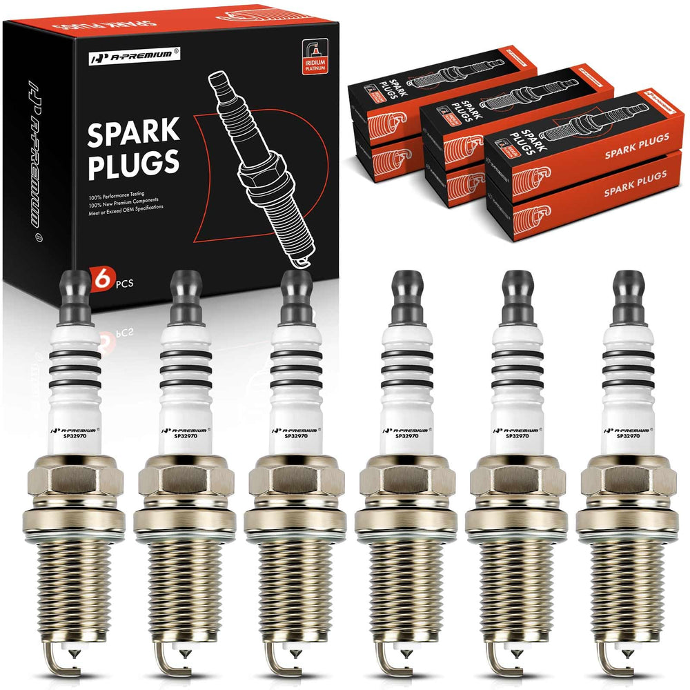A-Premium iridium-platinum spark plug front view for reliable starts.