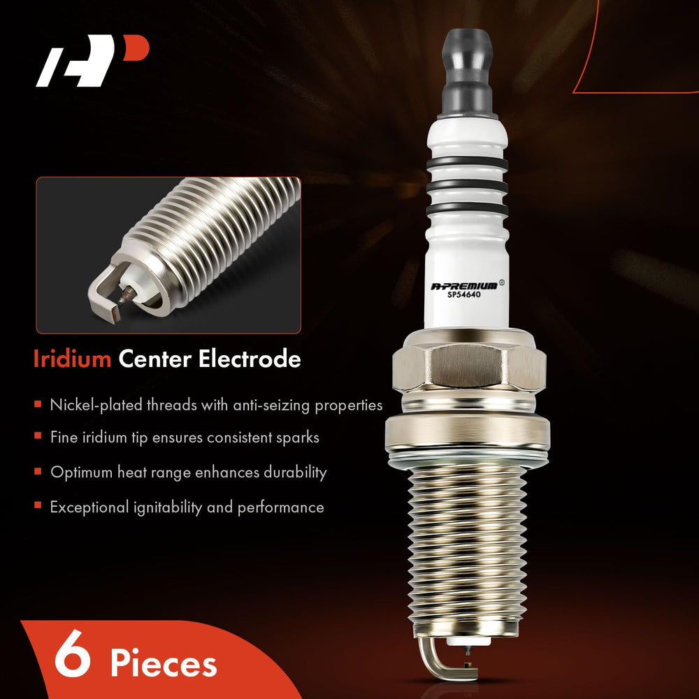 Close-up of A-Premium iridium electrode tip for durability