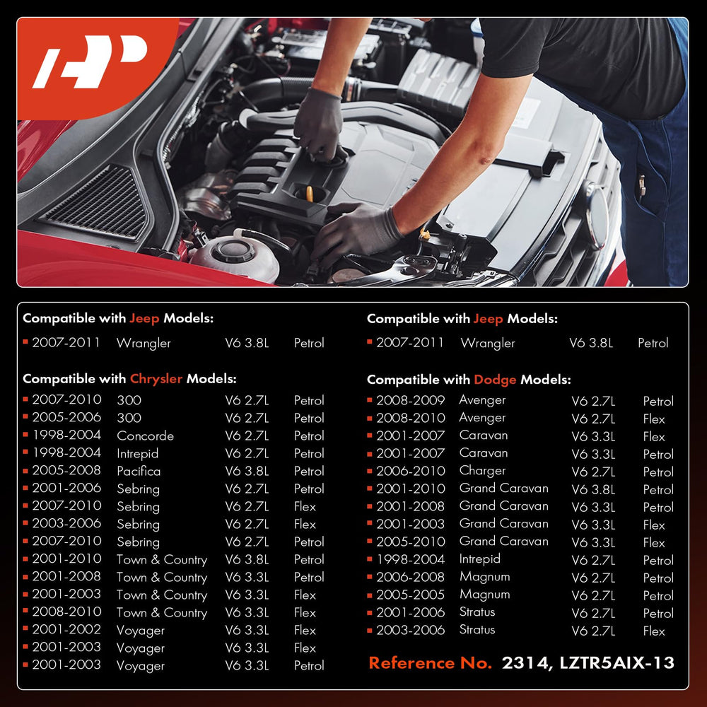 A-Premium Iridium Platinum Spark Plugs for Dodge Charger image; enhances fuel combustion and throttle response
