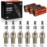 A-Premium Iridium Platinum Spark Plugs 6-pack front view for long-lasting ignition.