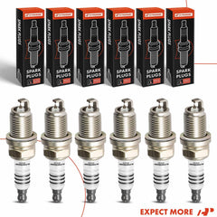 A-Premium Iridium Platinum Spark Plugs 6-pack compared to old plugs for performance upgrade.