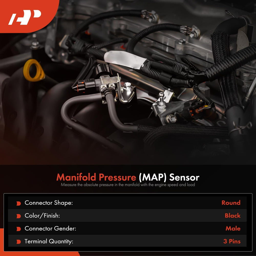 A-Premium MAP sensor features a black body designed for engine heat tolerance.