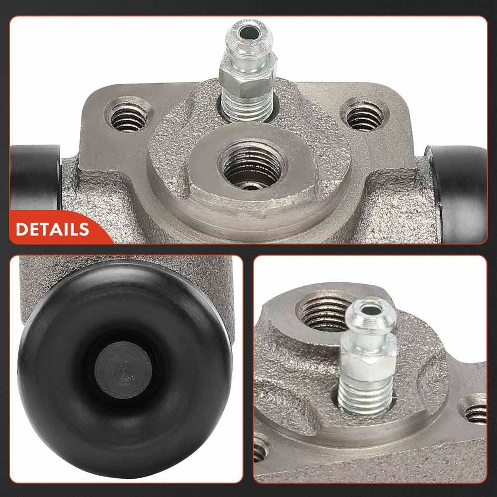 Mazda B2300/B4000 rear drum brake cylinder with 3/8-24 UNF inlet.