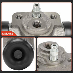 Mazda B2300/B4000 rear drum brake cylinder with 3/8-24 UNF inlet.