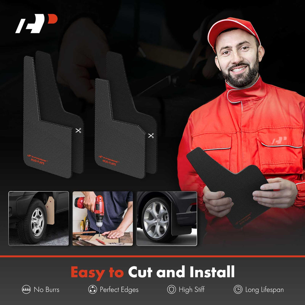 A-Premium mud flaps material PP+TPE delivers durability for temperature changes and road wear.