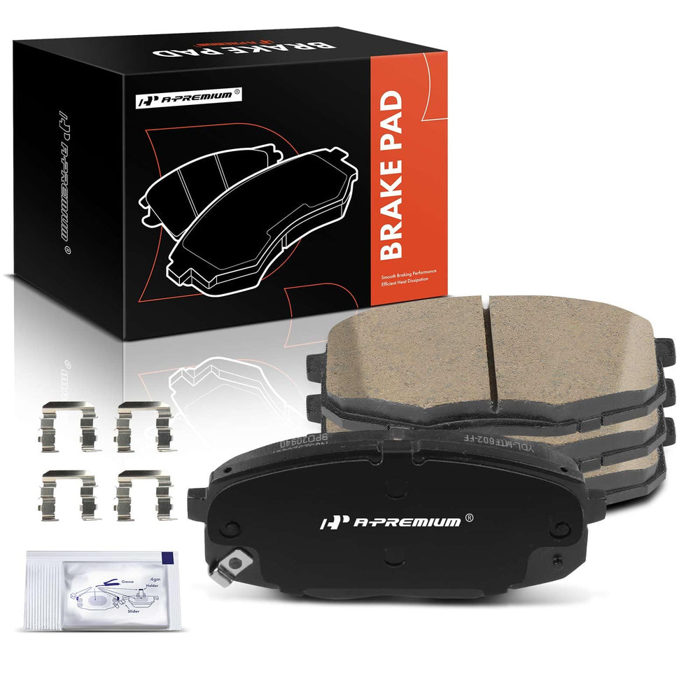 A-Premium front pads demonstration of reduced dust and noise.