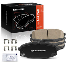 A-Premium front pads demonstration of reduced dust and noise.
