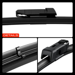 A-Premium pack of 2 wiper blades suitable for multiple Honda and Acura models