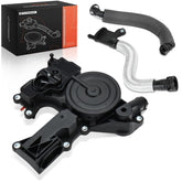 A-Premium PCV valve oil separator front view in engine bay for reliable crankcase ventilation.