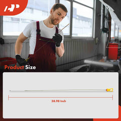 Plastic handle on A-Premium dipstick provides comfortable grip