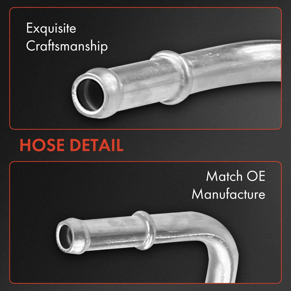 A-Premium return hose detail emphasizing galvanized steel tubing strength