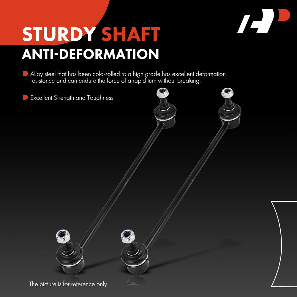 A-Premium front sway bar link pre-greased design speeds installation.