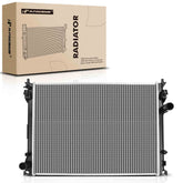 A-Premium radiator front view for Dodge Charger showing precise fitment and cooling potential.