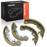 A-Premium rear ceramic brake shoes Ford Focus left side, precise drum-brake fit.
