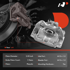 A-Premium rear left caliper on Escalade showing precise fitment