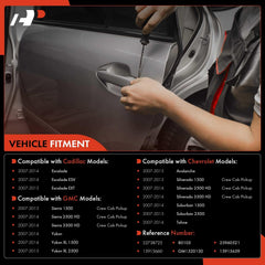 A-Premium rear left door handle closeup in chrome showing precise fit and glossy surface.