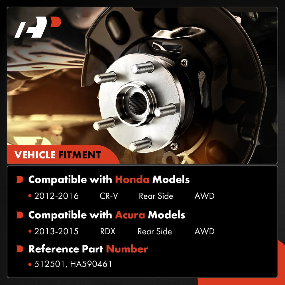 A-Premium rear wheel bearing hub assembly for Acura RDX 2013-2015 enhances wheel control and ride comfort.